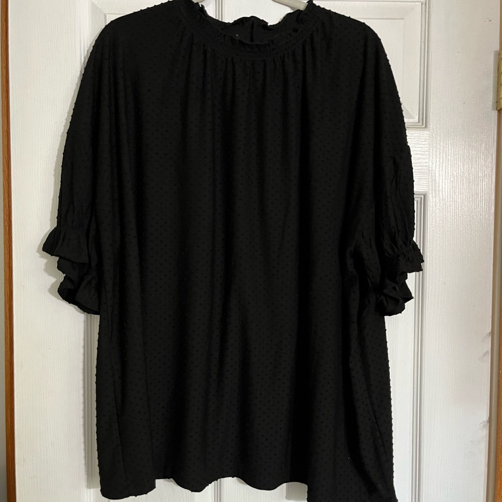 Black Madewell clickdot short sleeve blouse